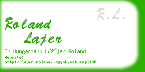 roland lajer business card